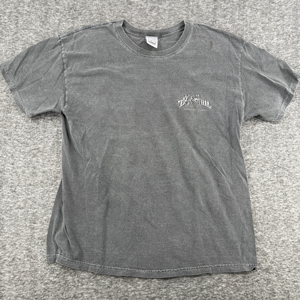 Maui Downhill Bicycle Safaris Vintage T Shirt Mens Large Faded Black Graphic USA